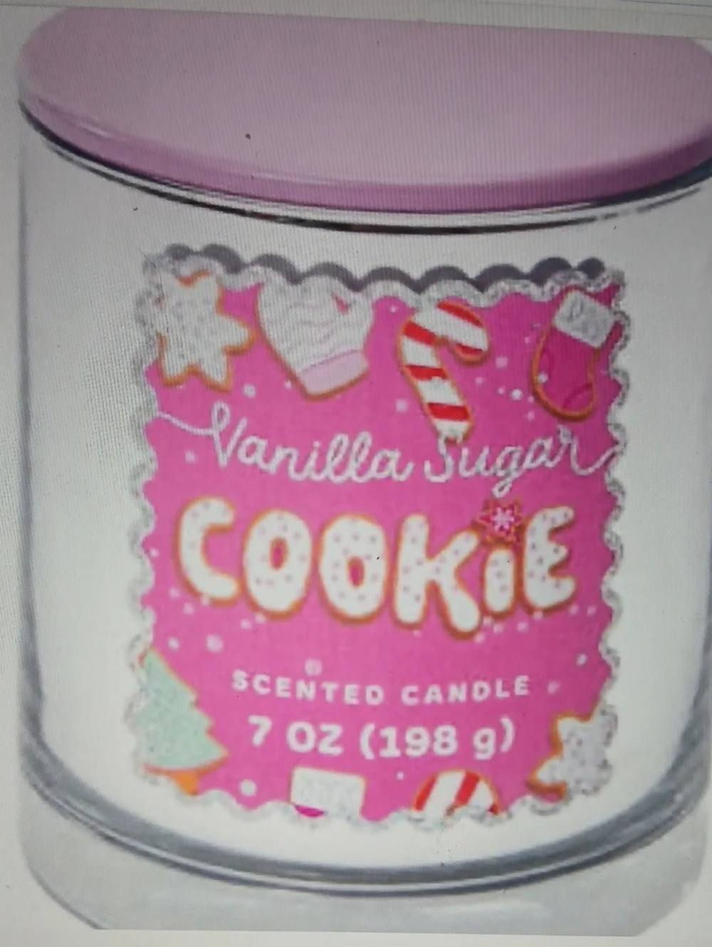 Vanilla Sugar Cookie Scented Candle Mirrored Glass 7oz Holiday